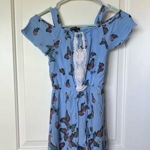Girl’s My Michelle Blue Butterfly Romper
